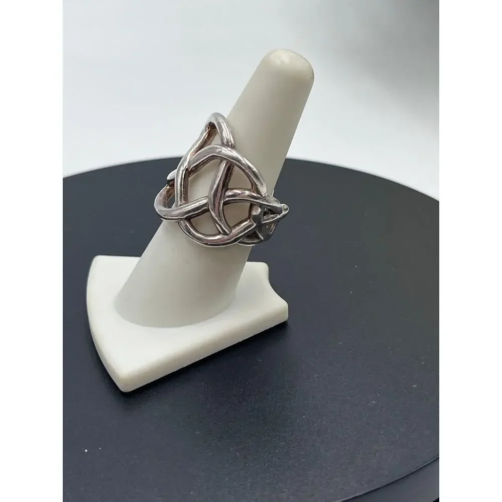 Sterling Silver Knot Statement Ring - Silver - Picture 4 of 8
